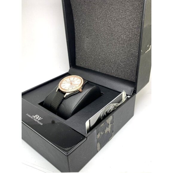 JBW Womens Watch J6367-10C Quartz 10 Year Anniversary Crystals Pave Leat… - Picture 3 of 14